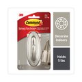 Command Decorative Hooks, Traditional, Large, 1 Hook and 2 Strips/Pack 17053BN-ES